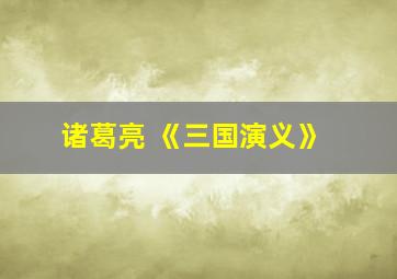 诸葛亮 《三国演义》